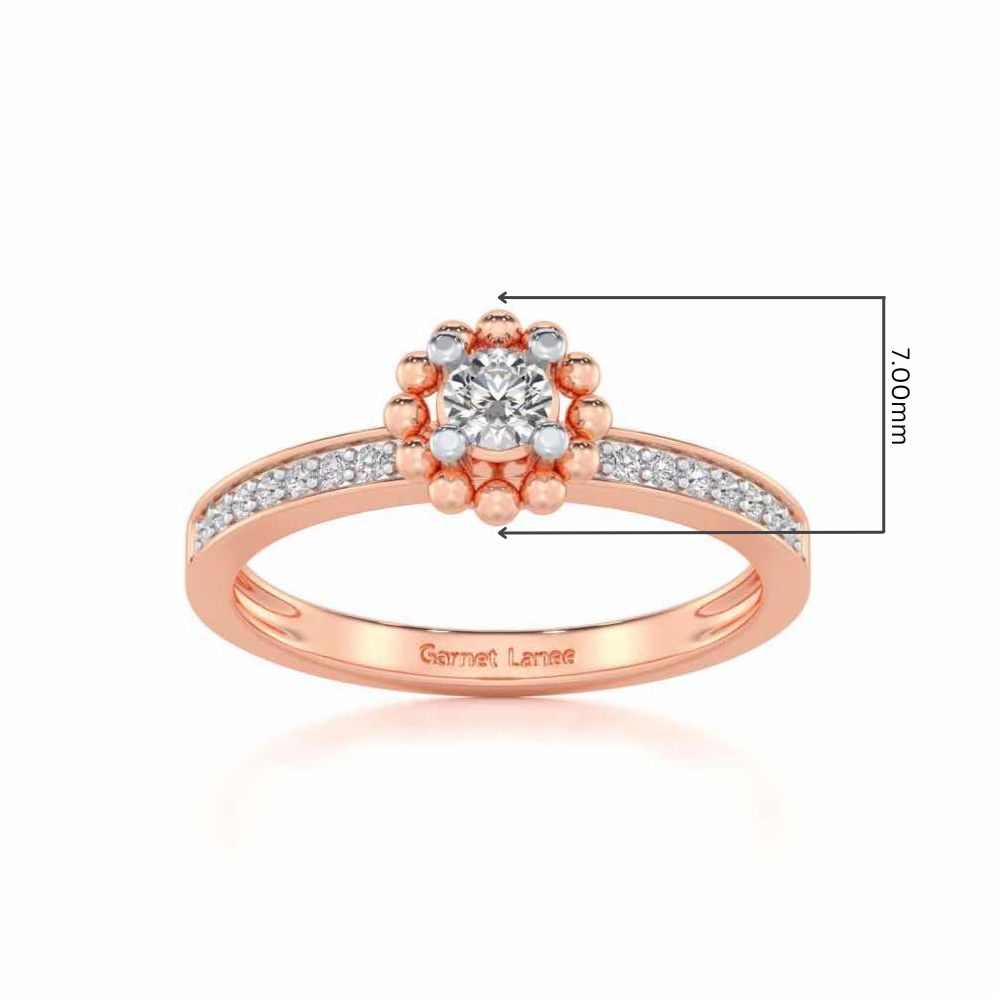 Supreme Glaze Solitaire Silver Ring - Rose Gold - Image 5