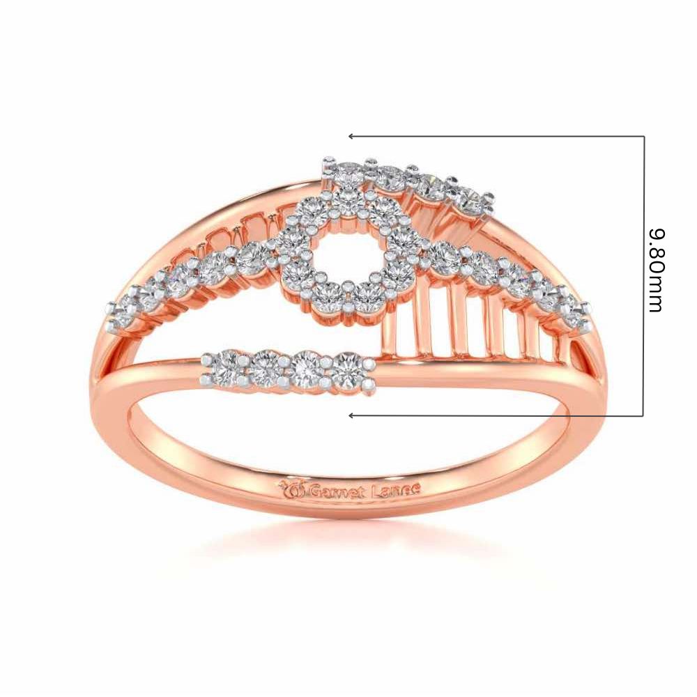 Spot In Heart Silver Ring - Rose Gold - Image 5