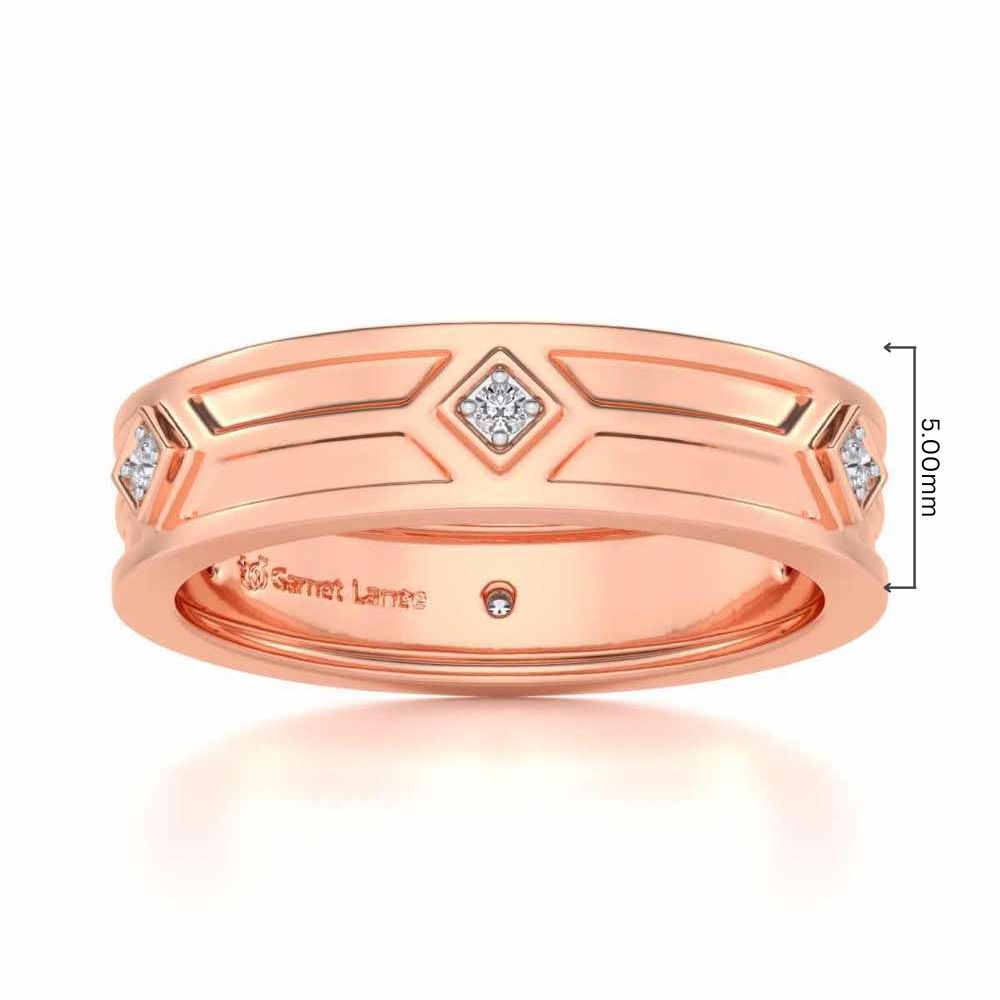 Bewitched Silver Band Ring - Rose Gold - Image 5