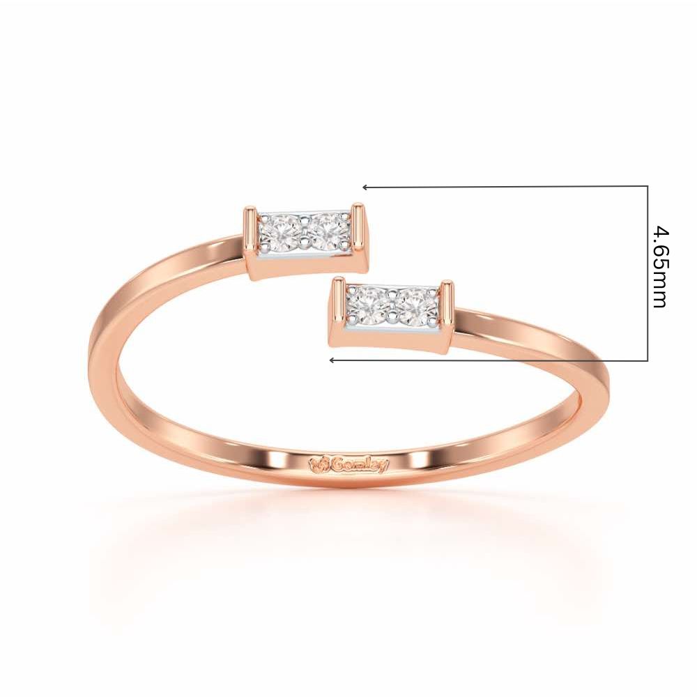 Whisper Thin Silver Ring - Rose Gold - Image 5