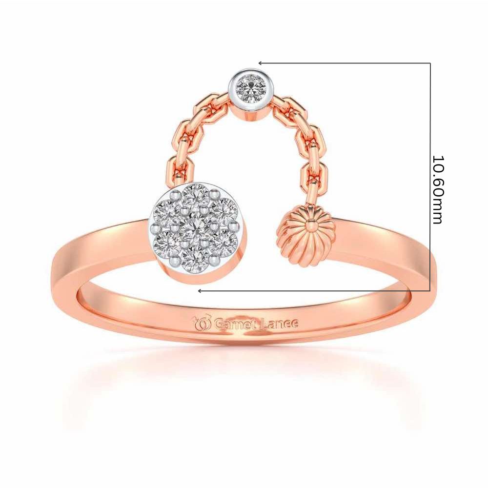 Anika Silver Ring - Rose Gold - Image 5