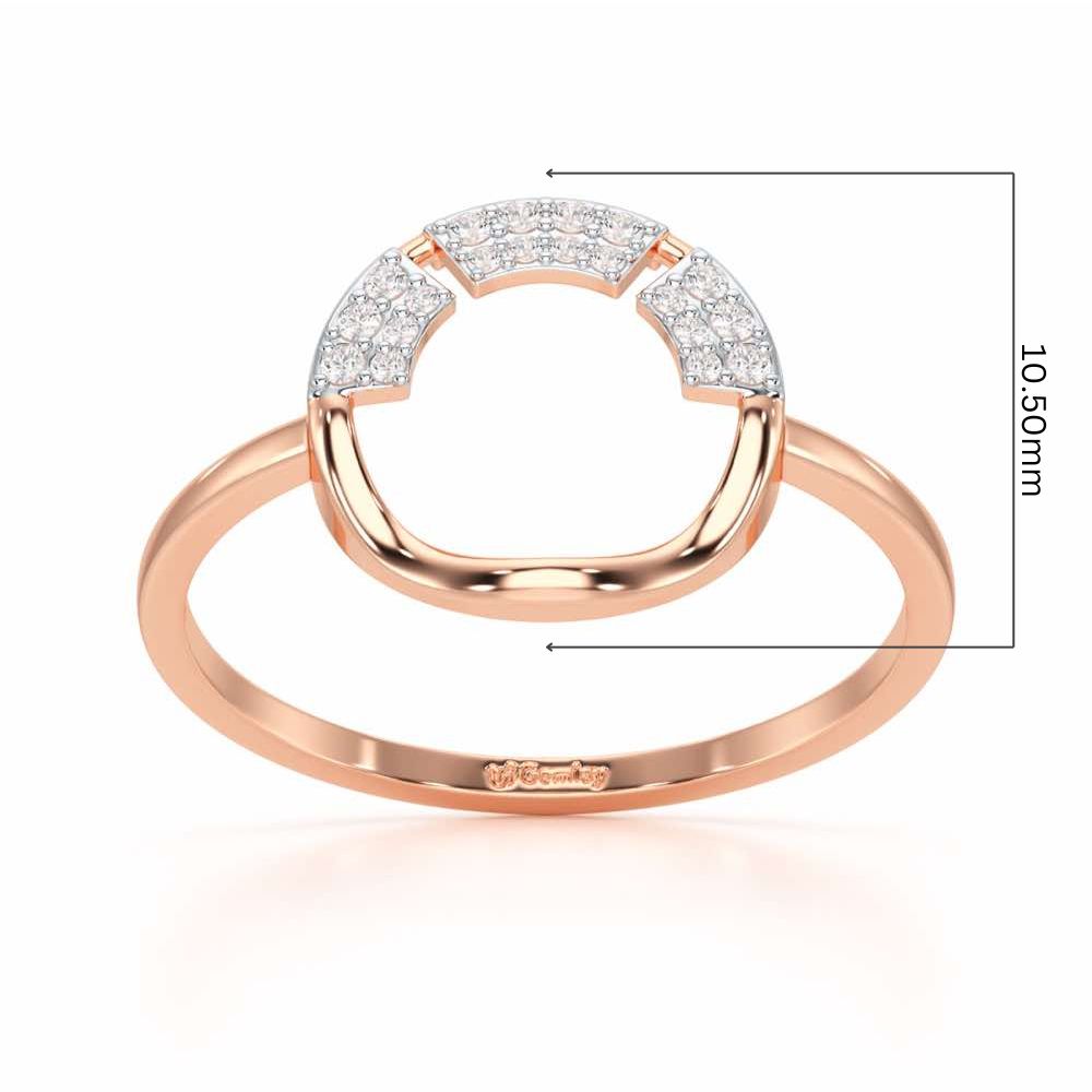 Heavenly Halo Silver Ring - Rose Gold - Image 5