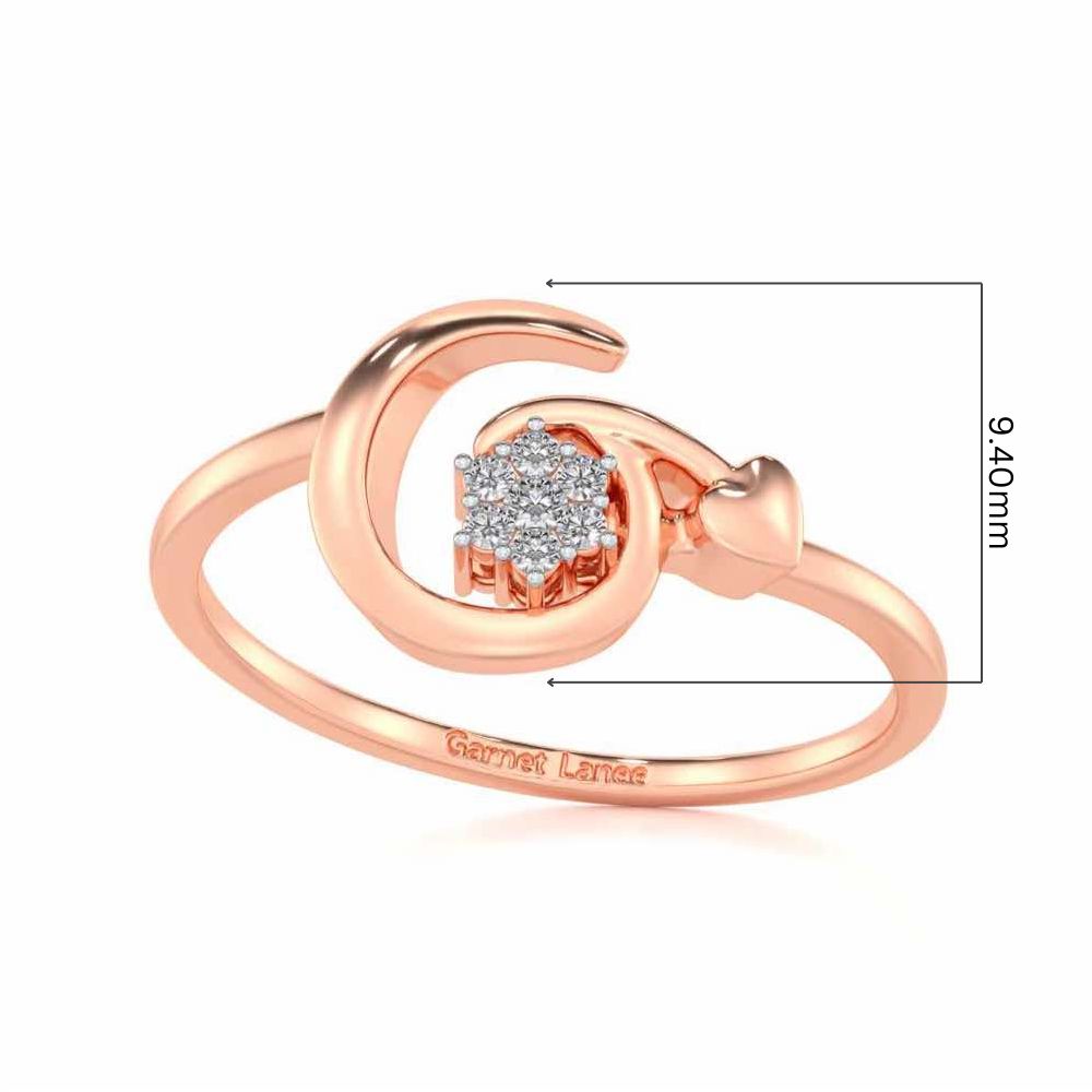 Flora G Silver Ring - Rose Gold - Image 5