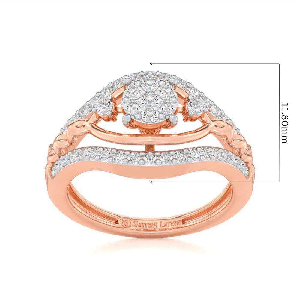 Refined Riches Silver Ring - Rose Gold - Image 5