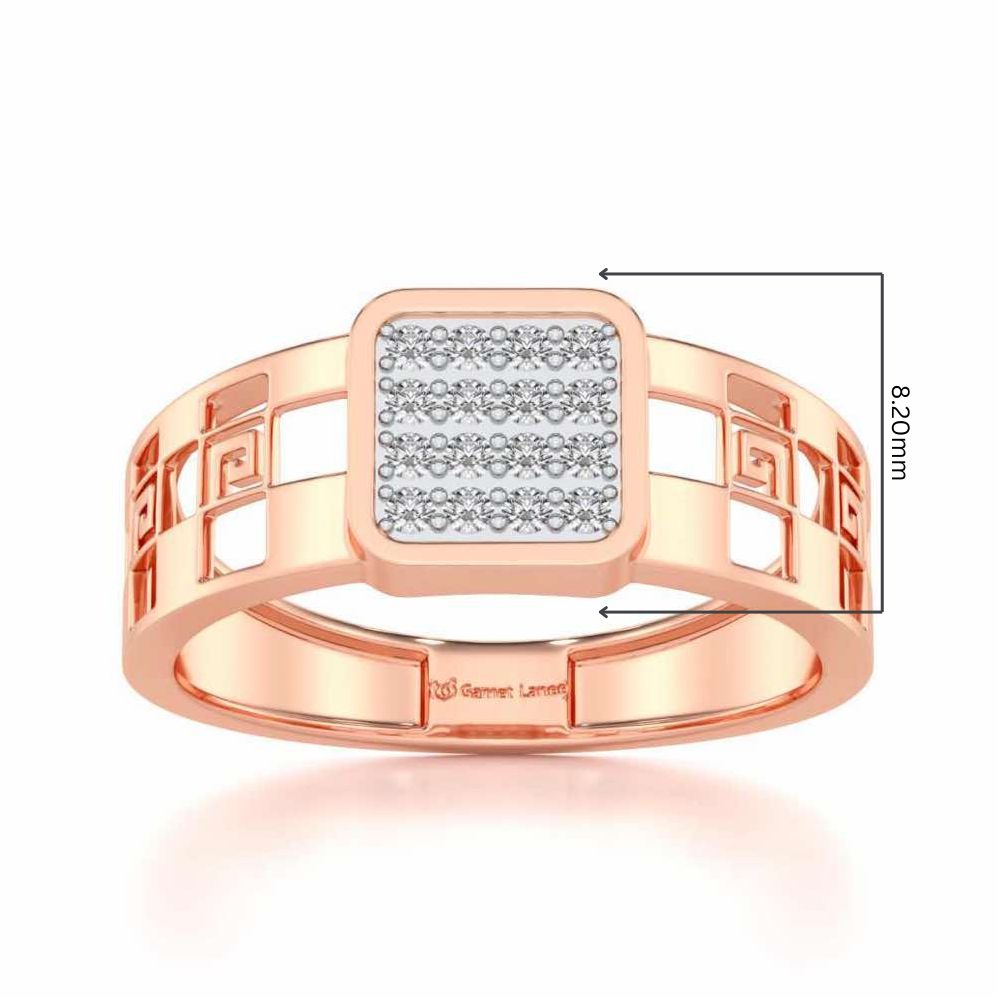 Rejoicing Silver Ring For Men - Rose Gold - Image 5