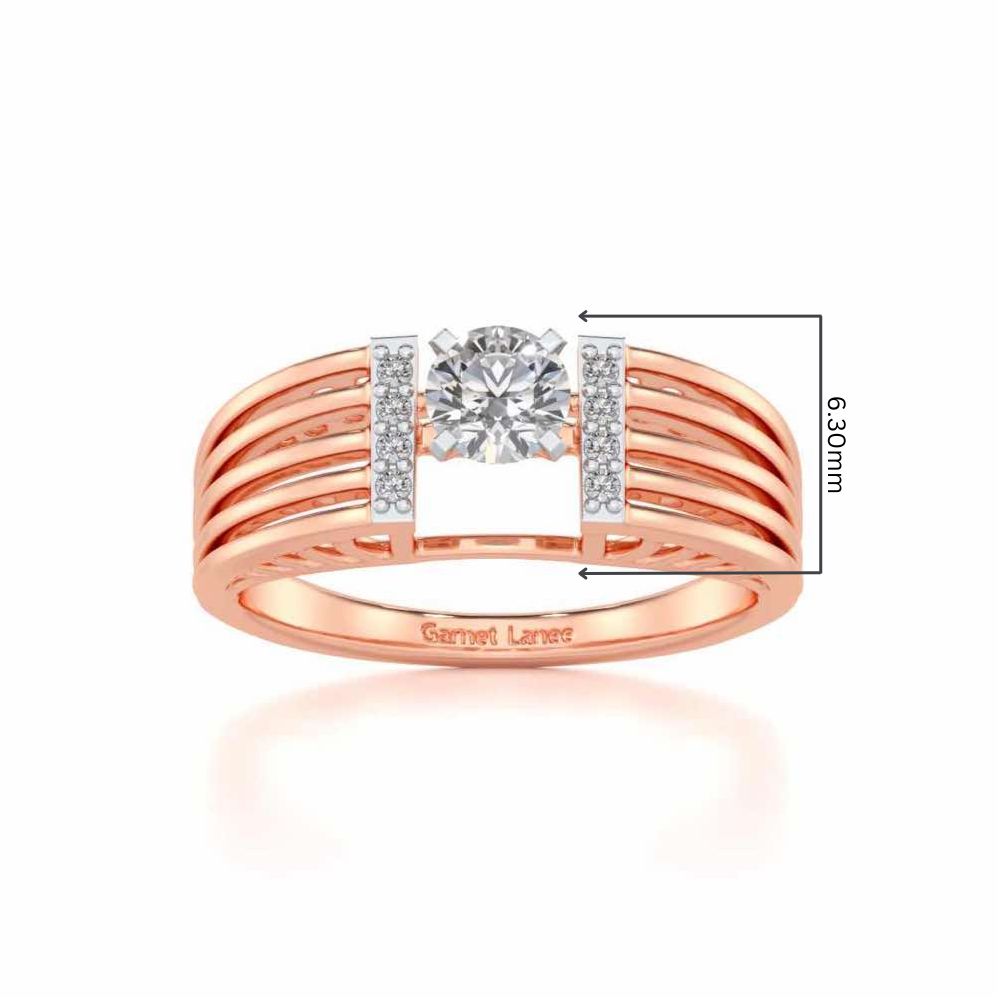 Bringha Solitaire Ring - Rose Gold - Image 5