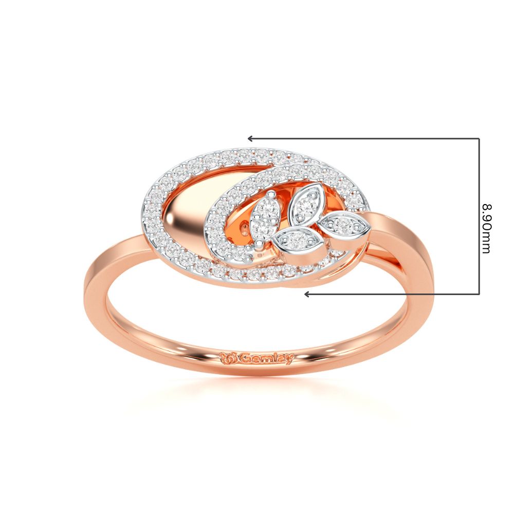 Sublime Growth Silver Ring - Rose Gold - Image 5