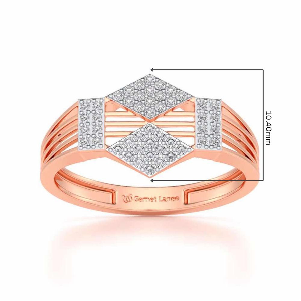 Rumba Silver Ring For Men - Rose Gold - Image 5