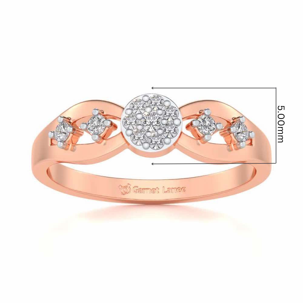 Harita Silver Ring - Rose Gold - Image 5