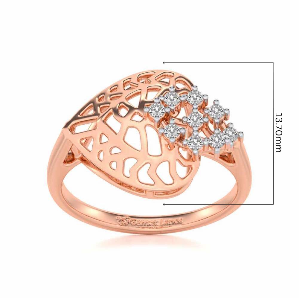 Alia Shine Silver Ring - Rose Gold - Image 5