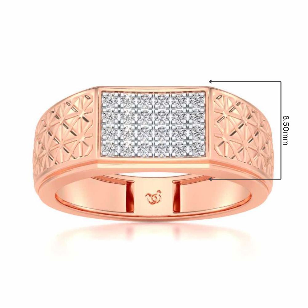 Posh Silver Ring For Men - Rose Gold - Image 5