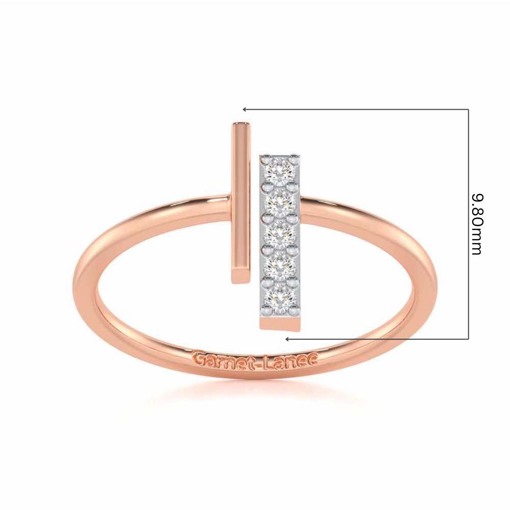 Regal Brilliance Silver Ring - Rose Gold - Image 5