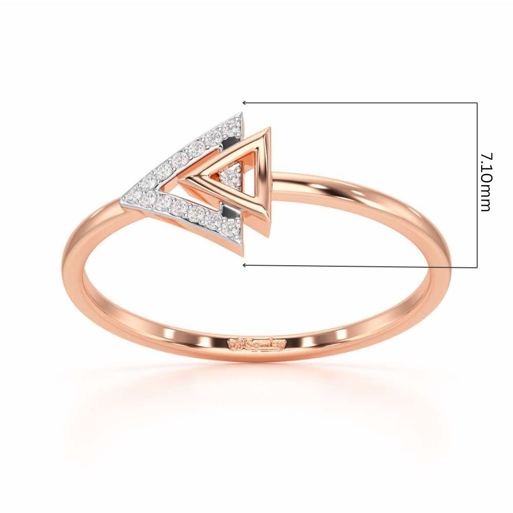 Whisper Shine Silver Ring - Rose Gold - Image 5