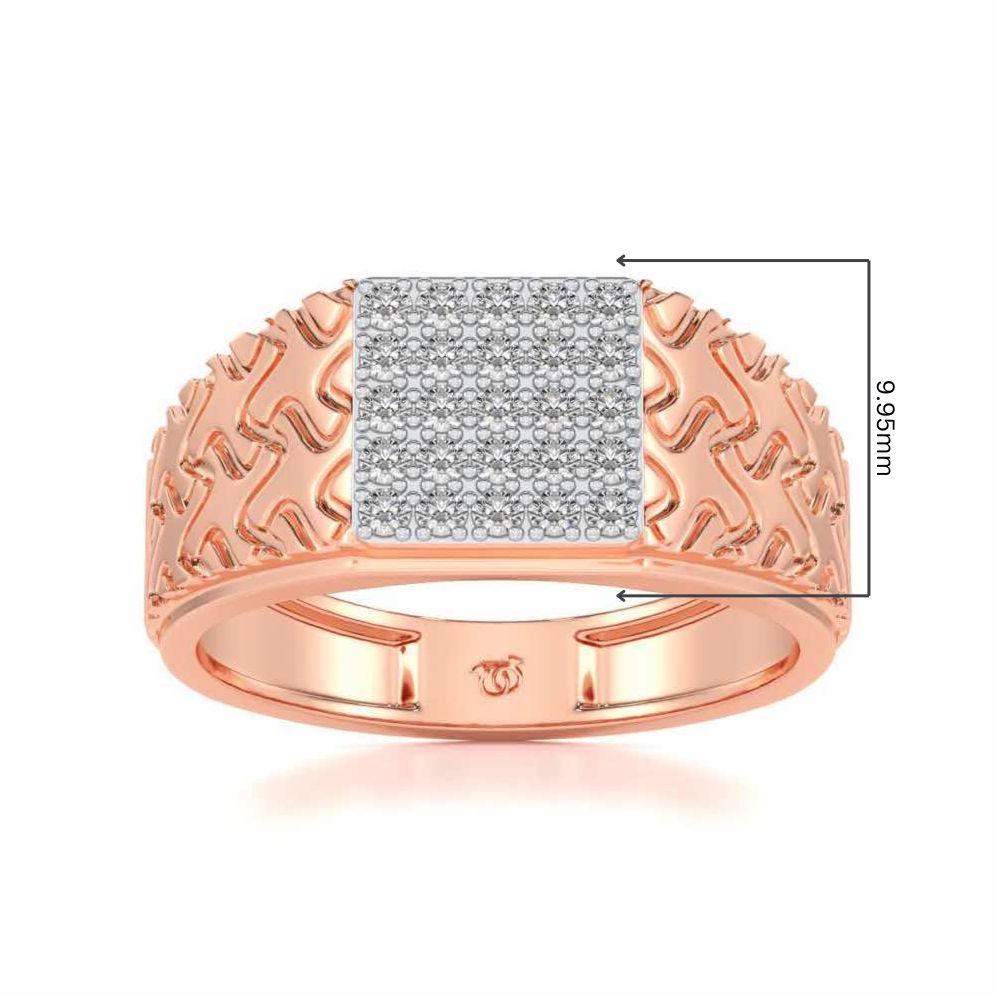 Nightfall Silver Ring For Men - Rose Gold - Image 5
