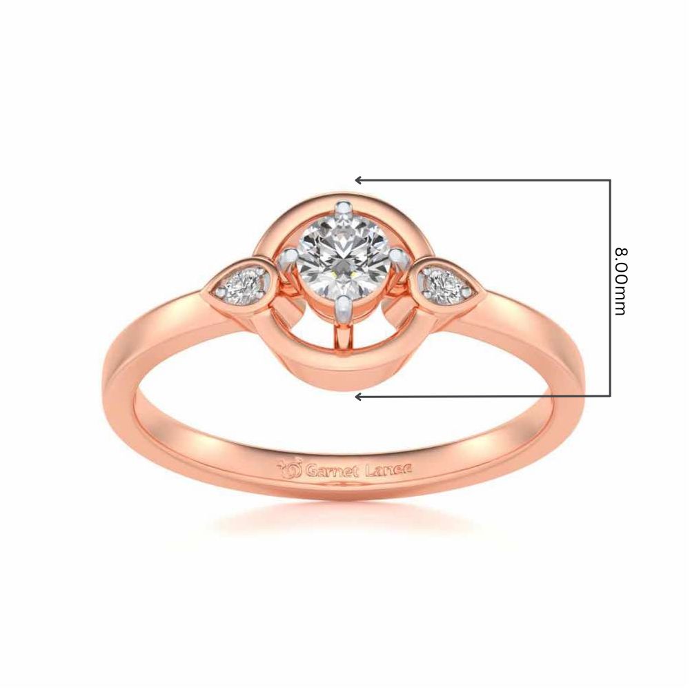 Dept Of Eyes Solitaire Silver Ring - Rose Gold - Image 5