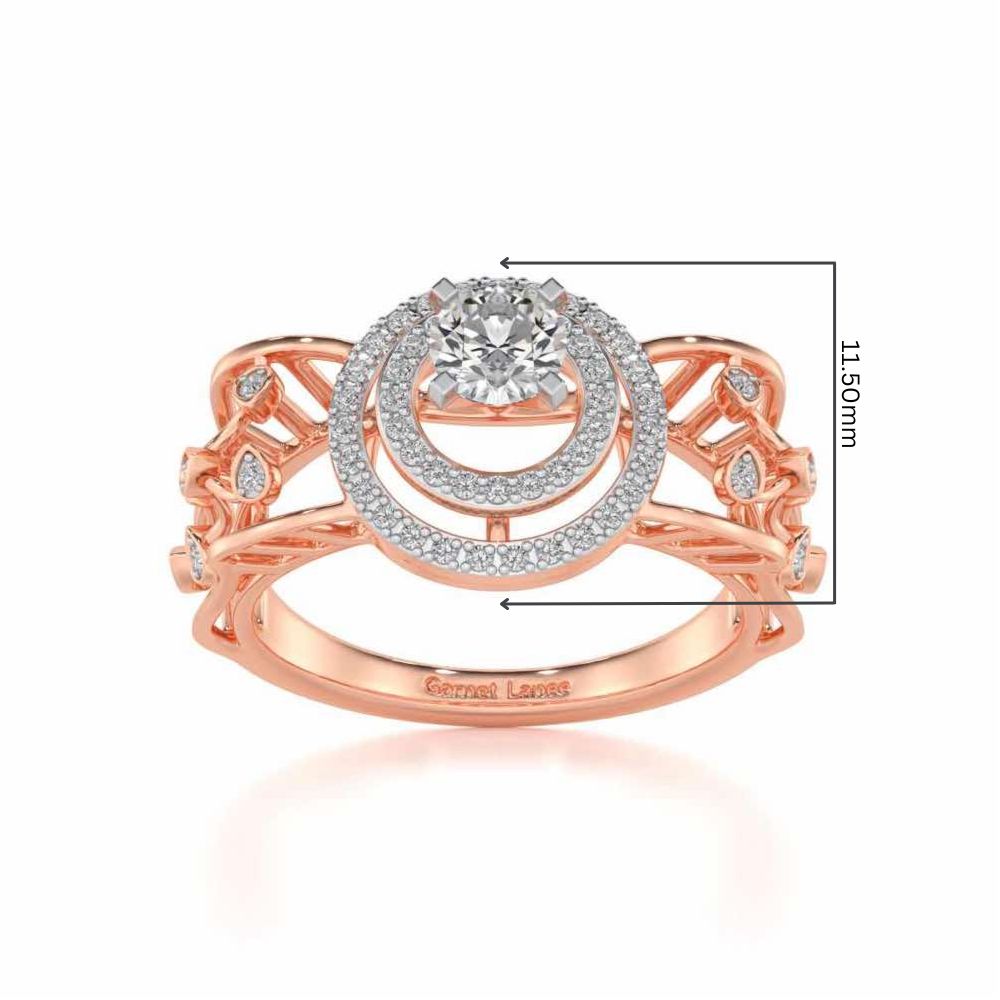 Moksha Solitaire Ring - Rose Gold - Image 5