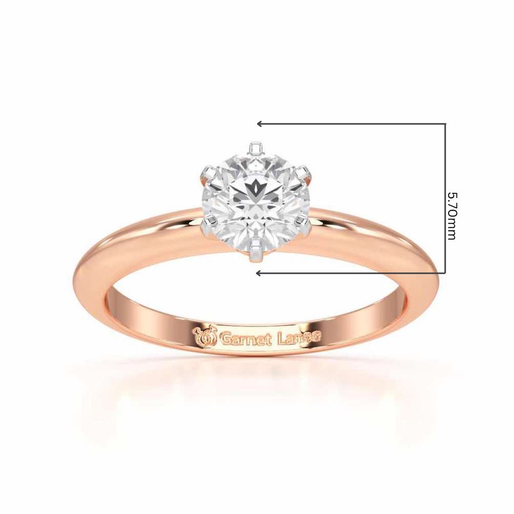 Sublime Lullaby Solitaire Ring - Rose Gold - Image 5