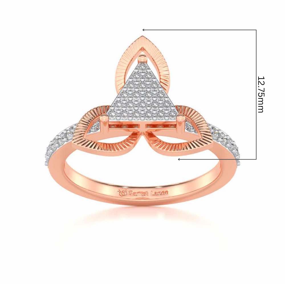 Trigona Flora Silver Ring - Rose Gold - Image 5