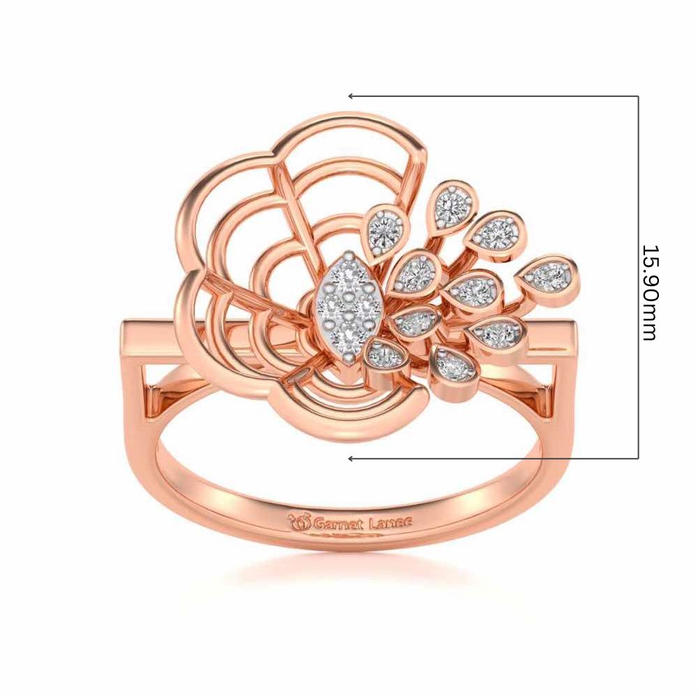 Melt Flora Silver Ring - Rose Gold - Image 5