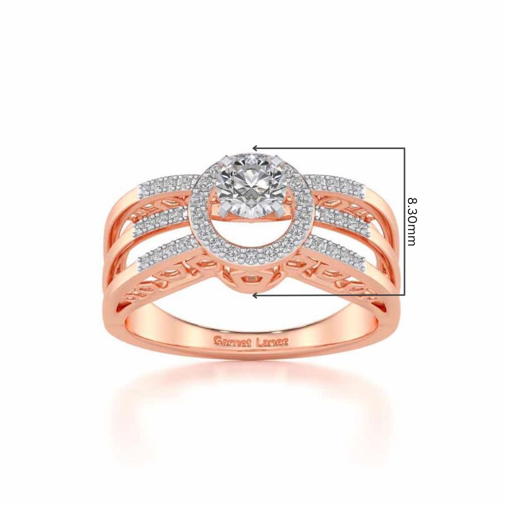 Layan Solitaire Ring - Rose Gold - Image 5