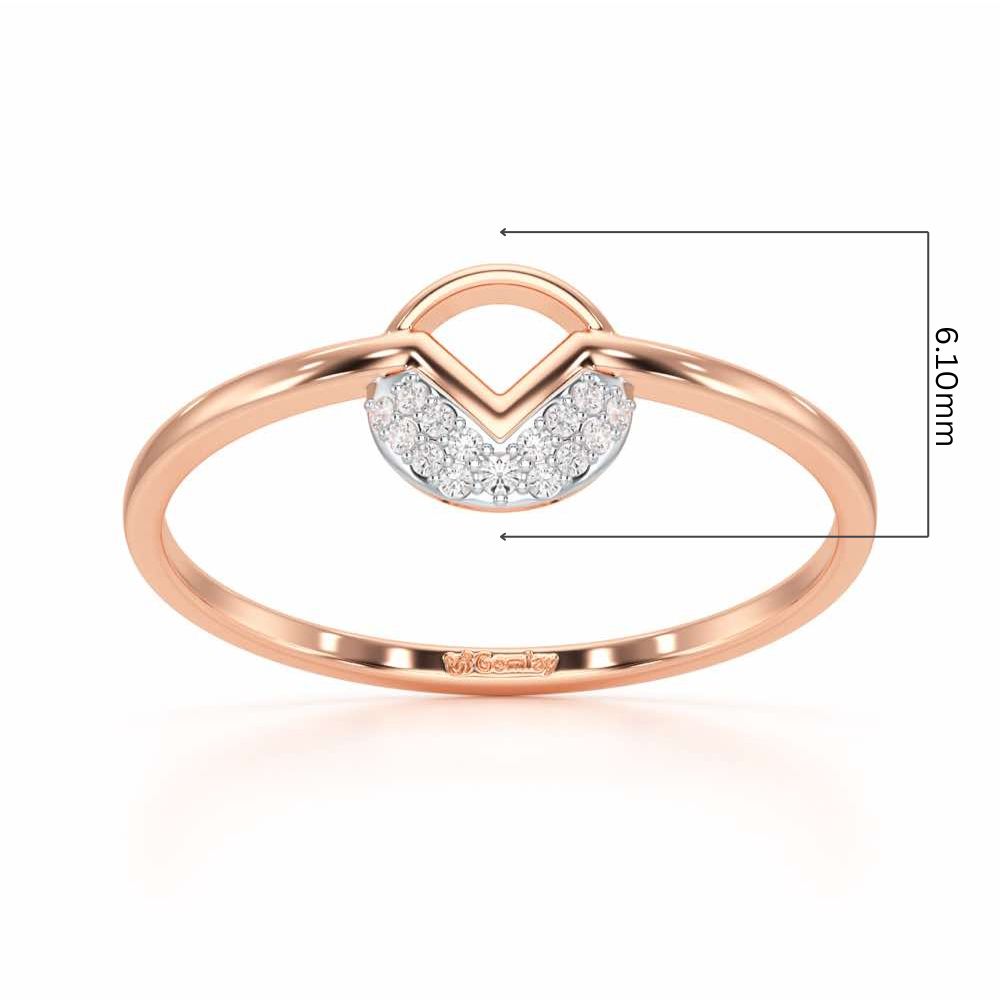 Luminous Loop Silver Ring - Rose Gold - Image 5