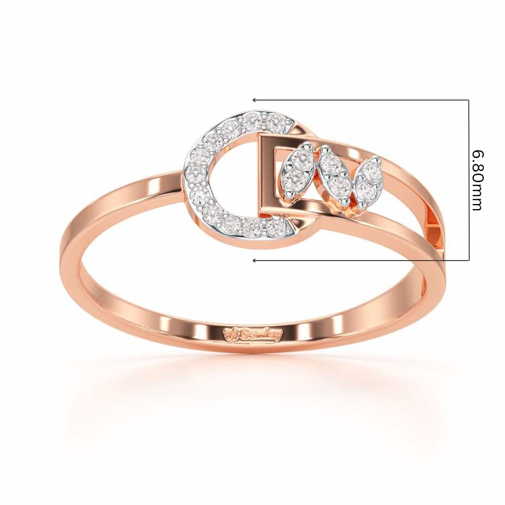 Brilliance Luxe Silver Ring - Rose Gold - Image 5