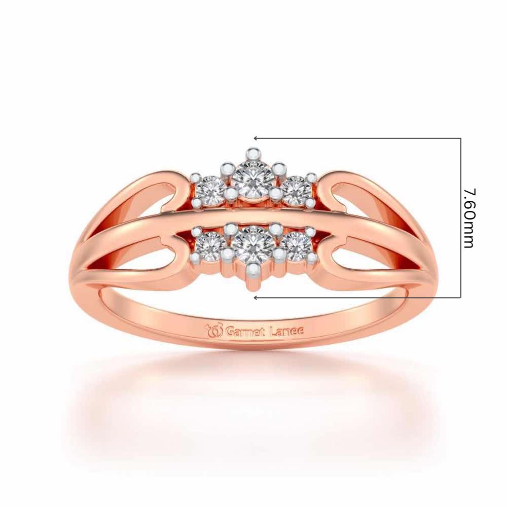 Farishta Silver Ring - Rose Gold - Image 5