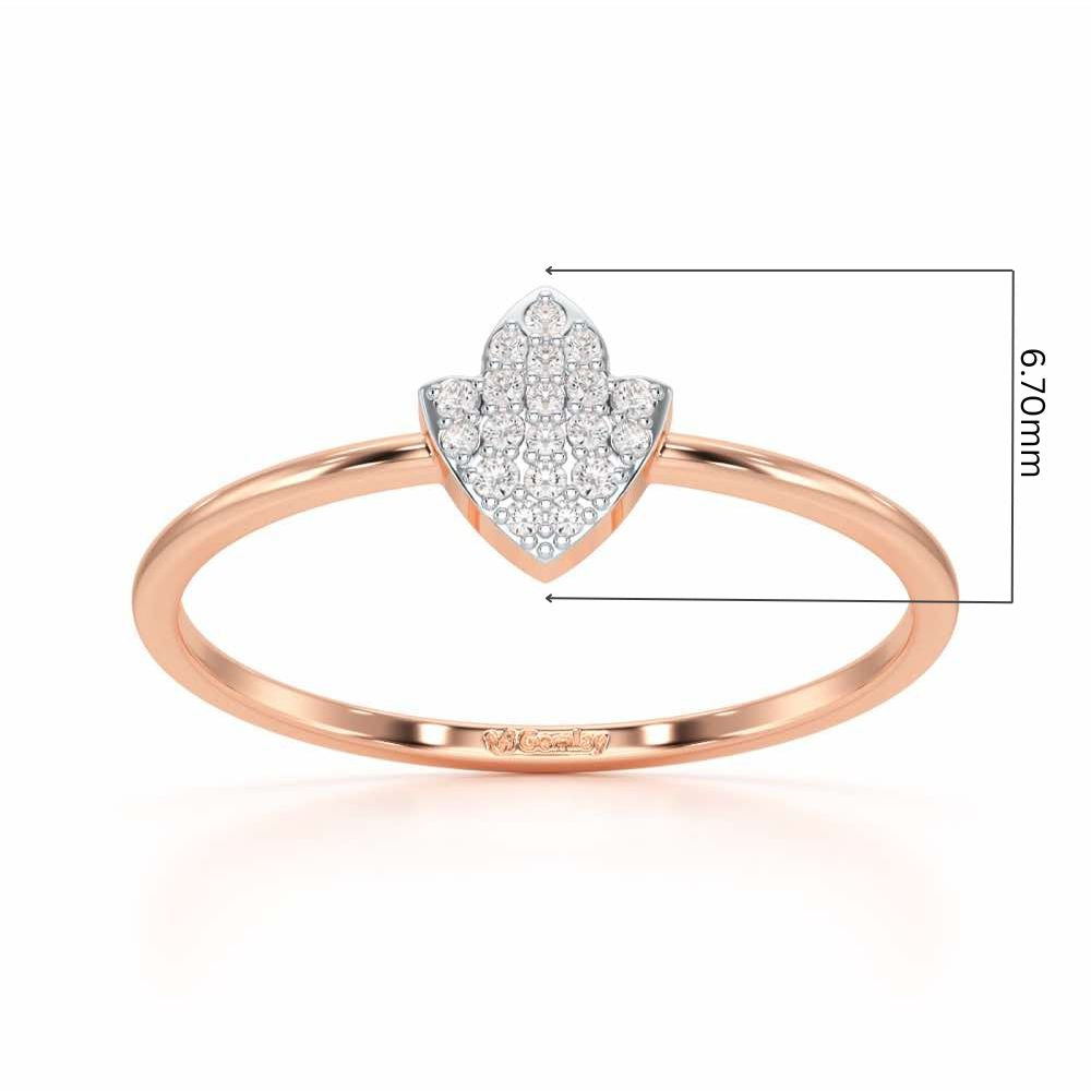 Silver Dash Silver Ring - Rose Gold - Image 5