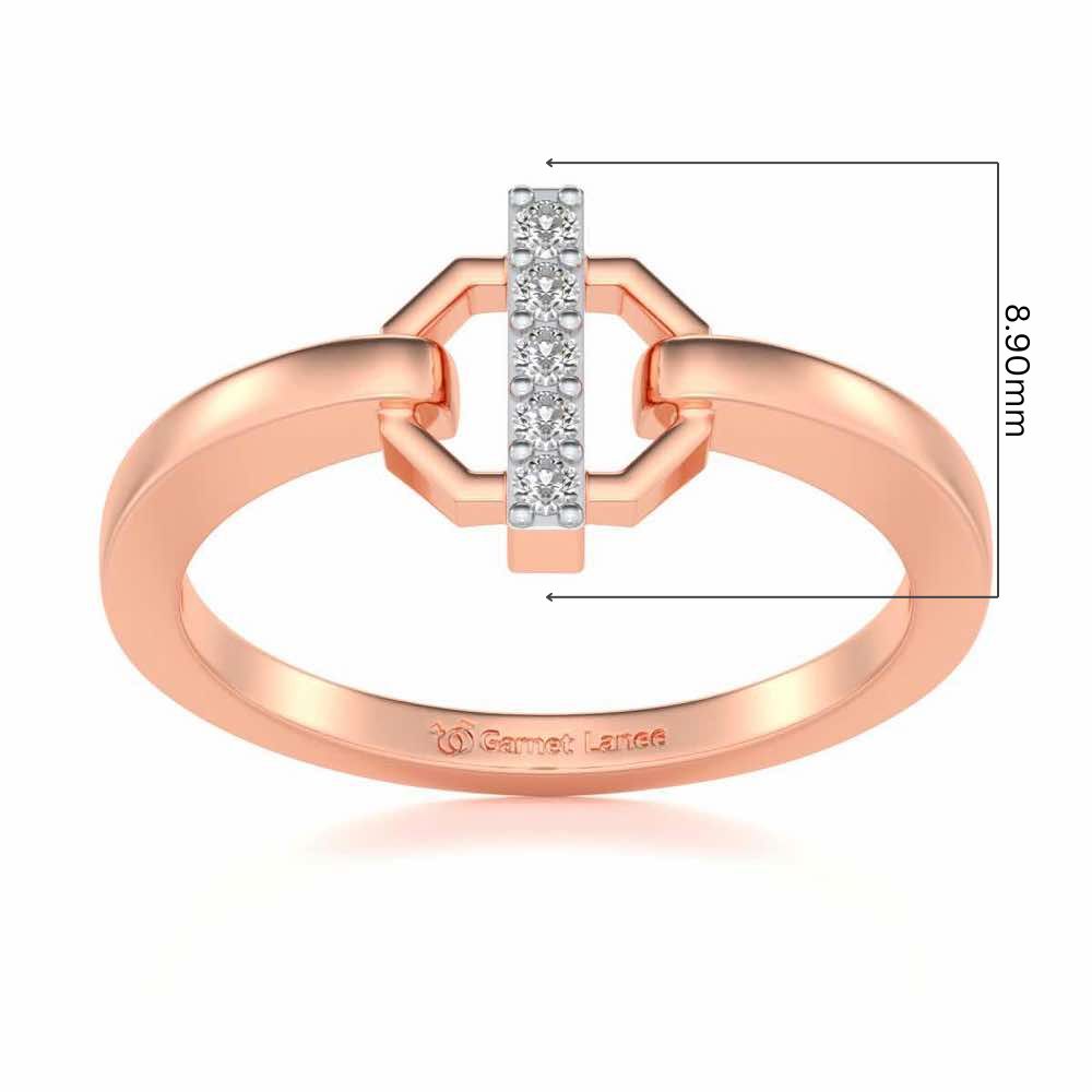 Idris Silver Ring - Rose Gold - Image 5