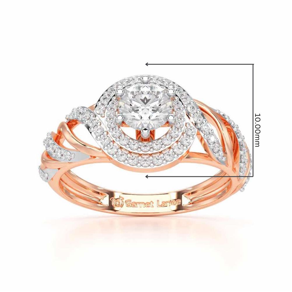 Ephemeral Radiance Solitaire Ring - Rose Gold - Image 5