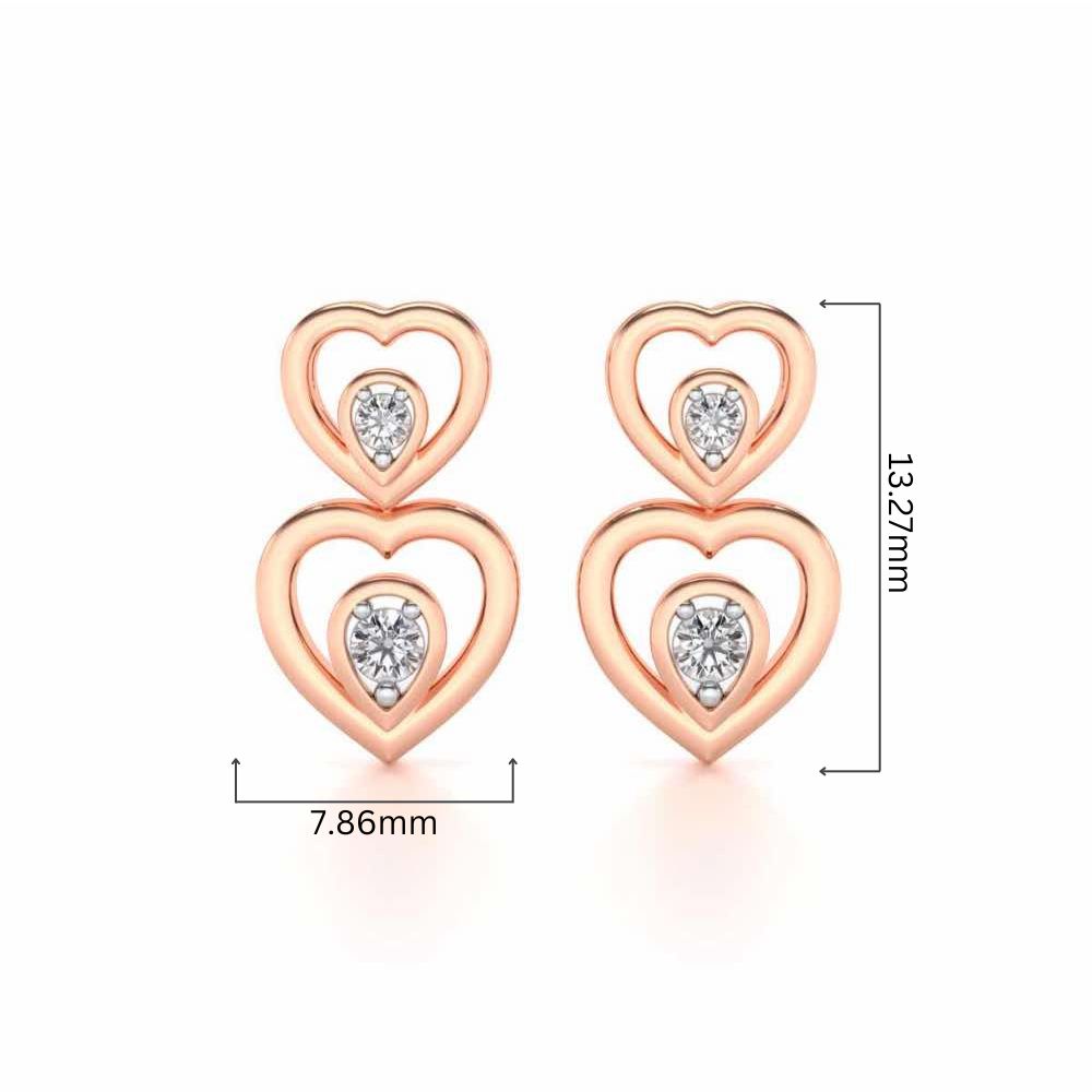 Candalini Silver Earrings - Rose Gold - Image 4