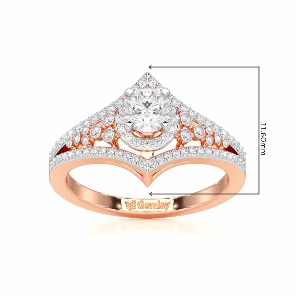 Ethereal Glow Solitaire Ring - Rose Gold - Image 5