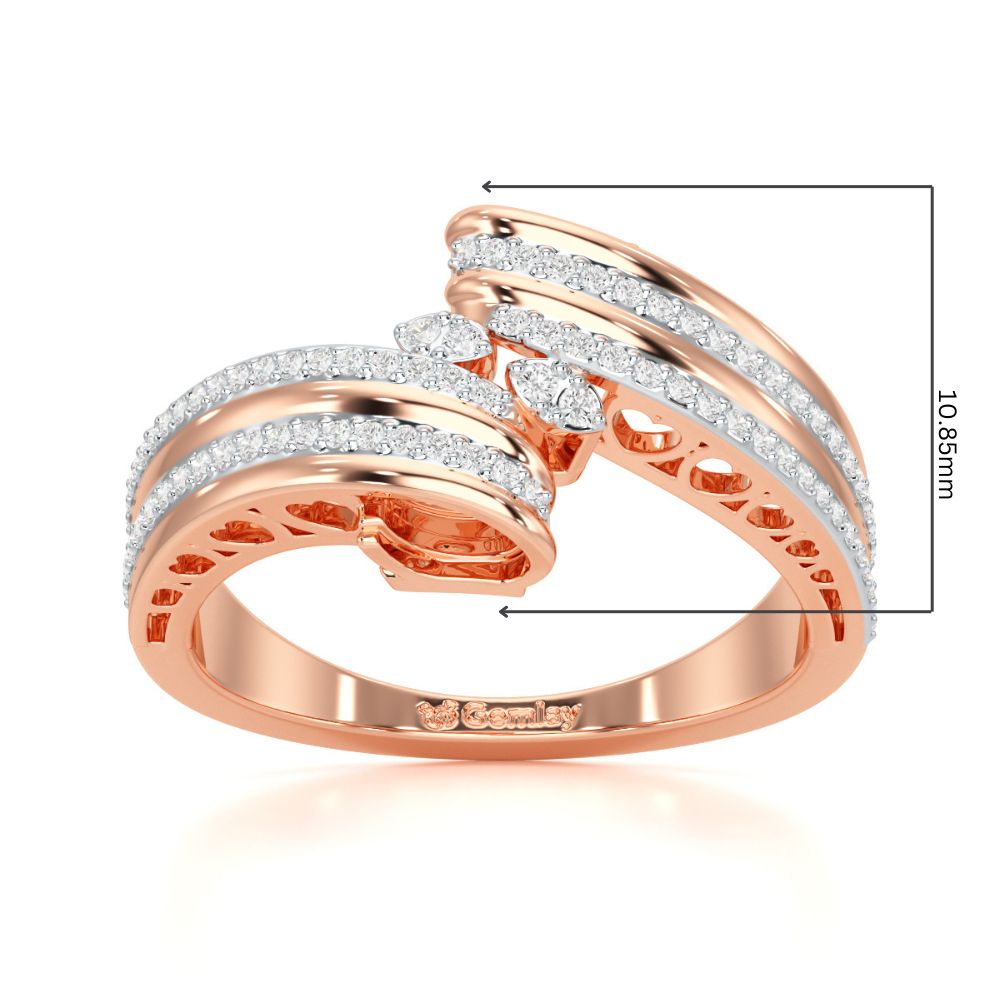 Cosmic Charm Silver Ring - Rose Gold - Image 5