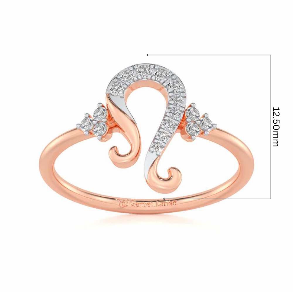 Suave Leo Silver Ring - Rose Gold - Image 5