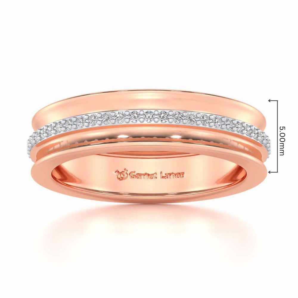 Regalia Silver Band Ring - Rose Gold - Image 5