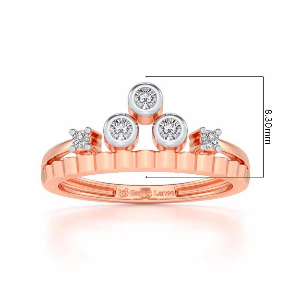 Divya Silver Ring - Rose Gold - Image 5
