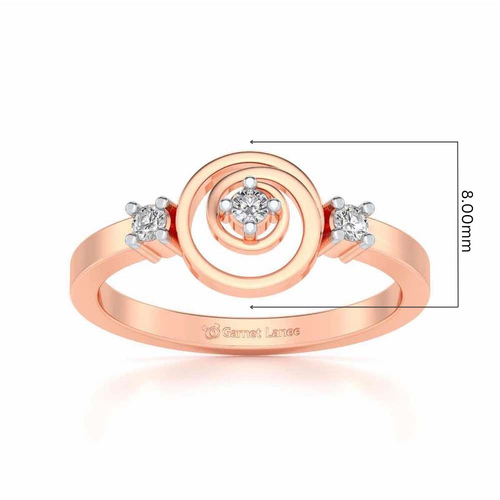 Akshara Silver Ring - Rose Gold - Image 5