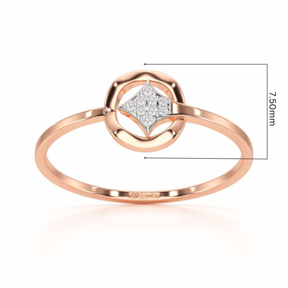 Featherlight Twinkle Silver Ring - Rose Gold - Image 5