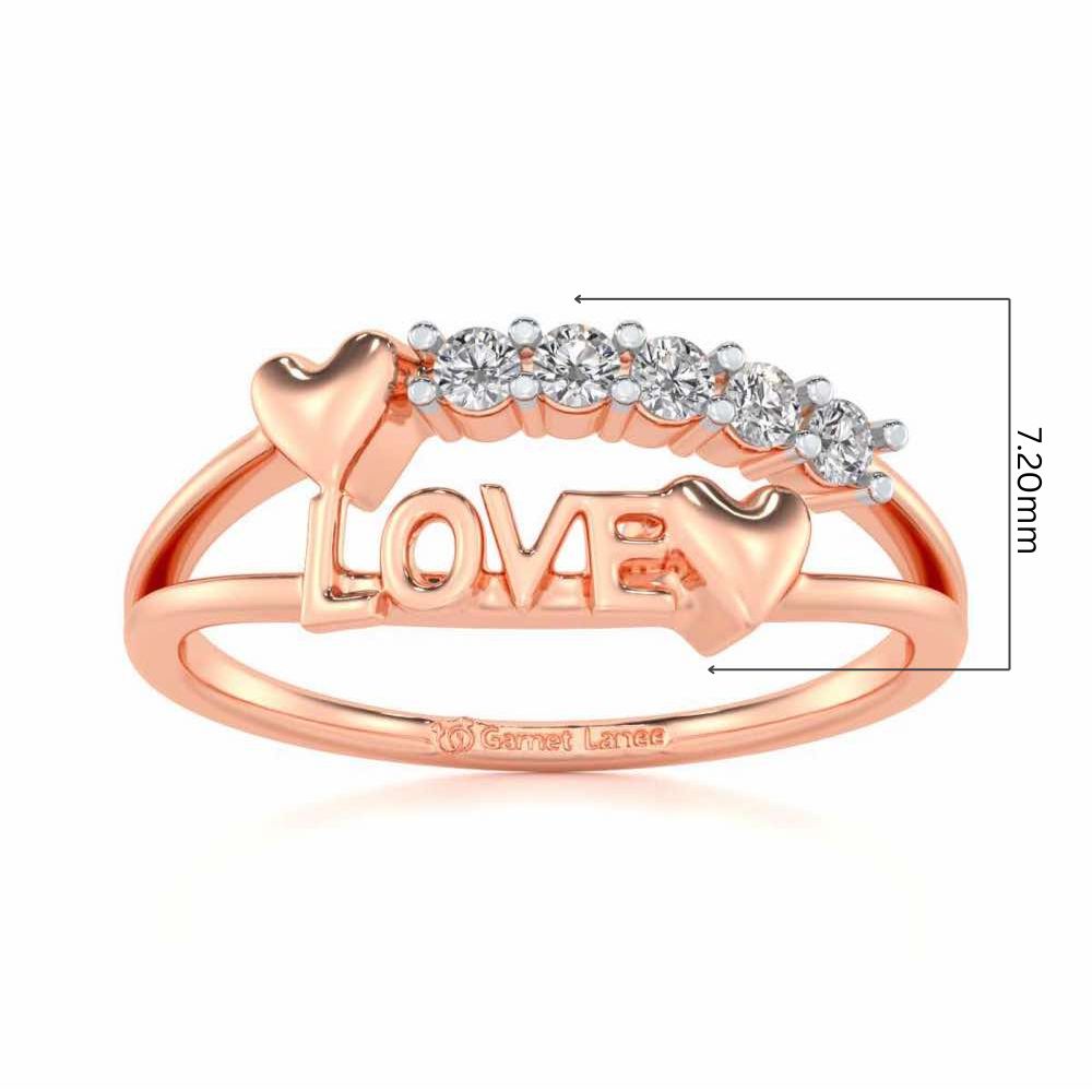 Pure Love Silver Ring - Rose Gold - Image 5