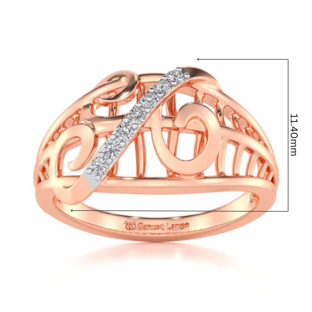Dot Infinity Silver Ring - Rose Gold - Image 5