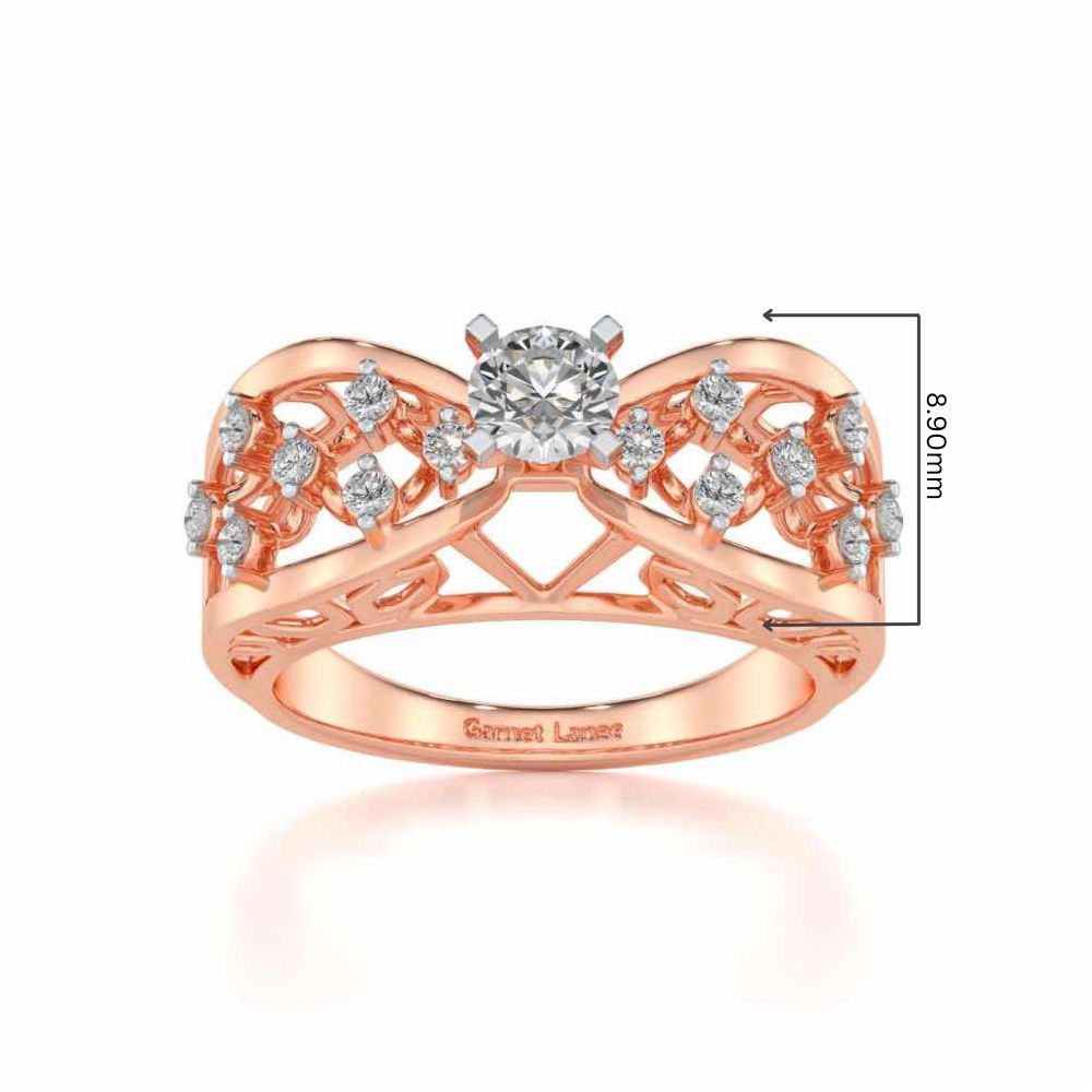 Danisha Solitaire Ring - Rose Gold - Image 5