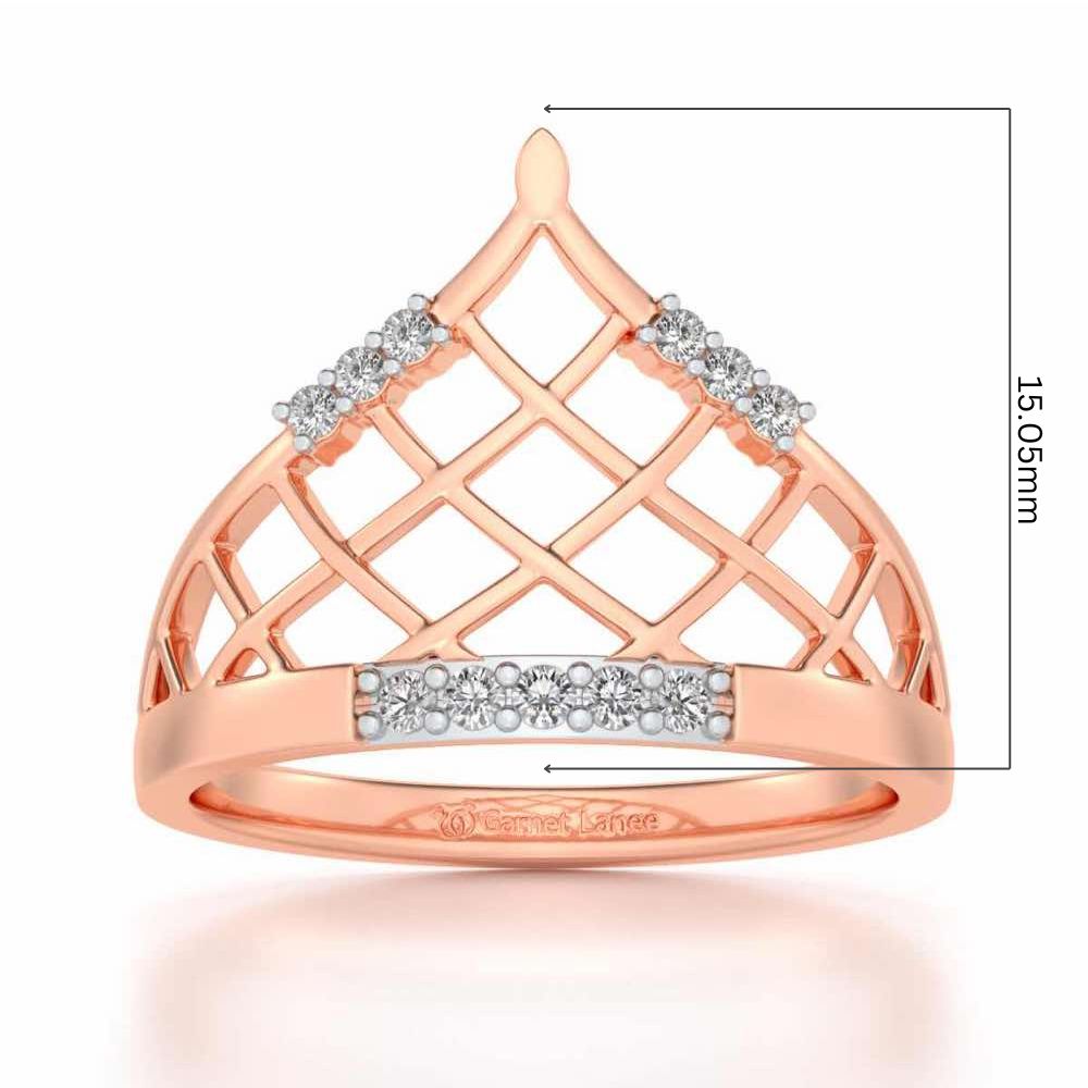 Princess Crown Silver Ring - Rose Gold - Image 5
