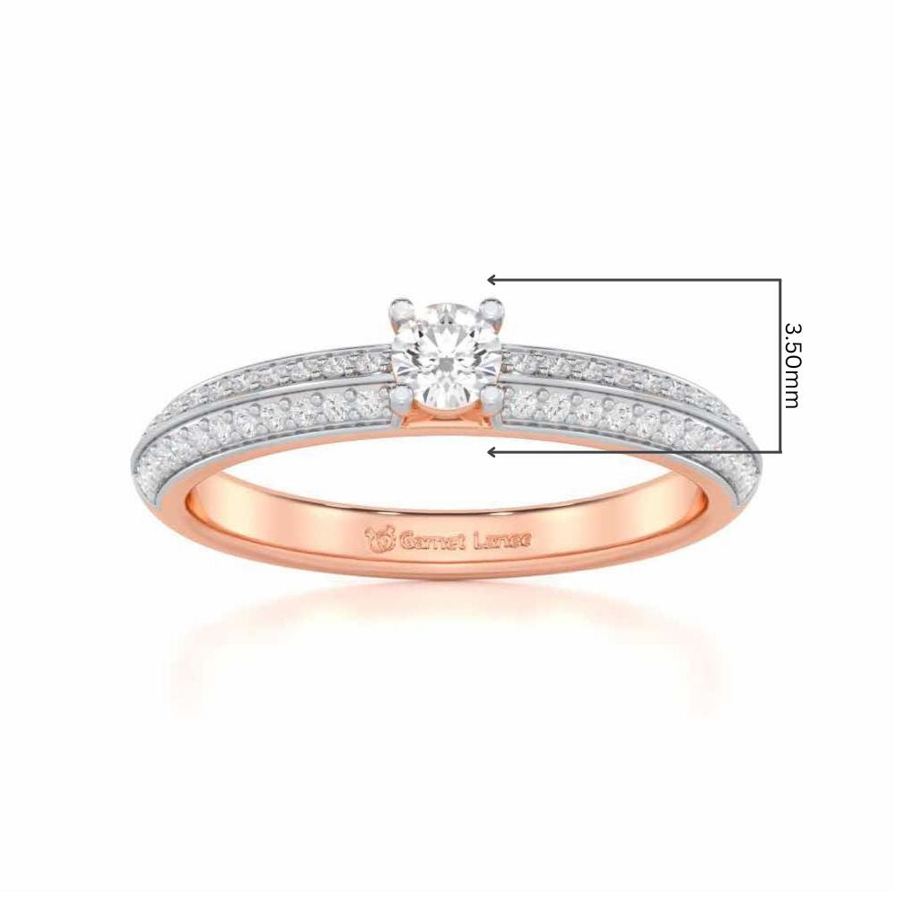 Grandeur Orbit Women Solitaire Ring - Rose Gold - Image 5