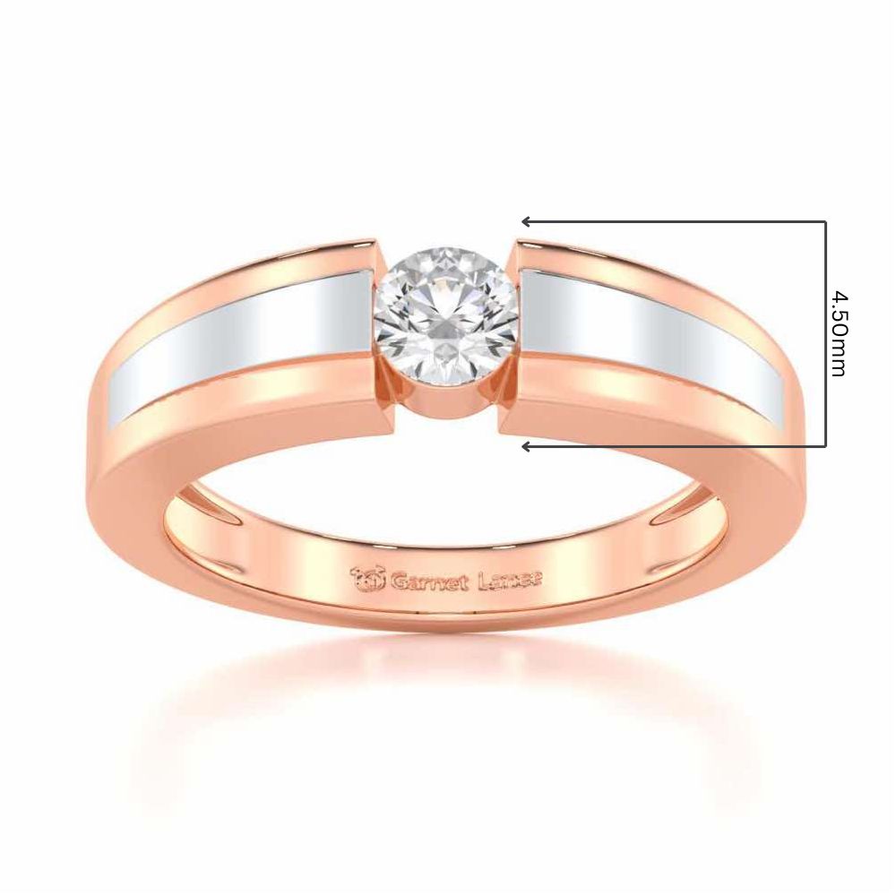 Valor Spark Men Solitaire Ring - Rose Gold - Image 5
