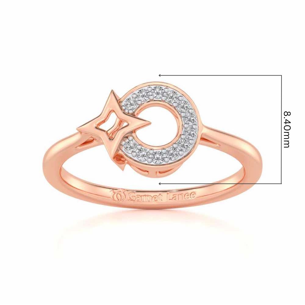 Star Glow Silver Ring - Rose Gold - Image 5