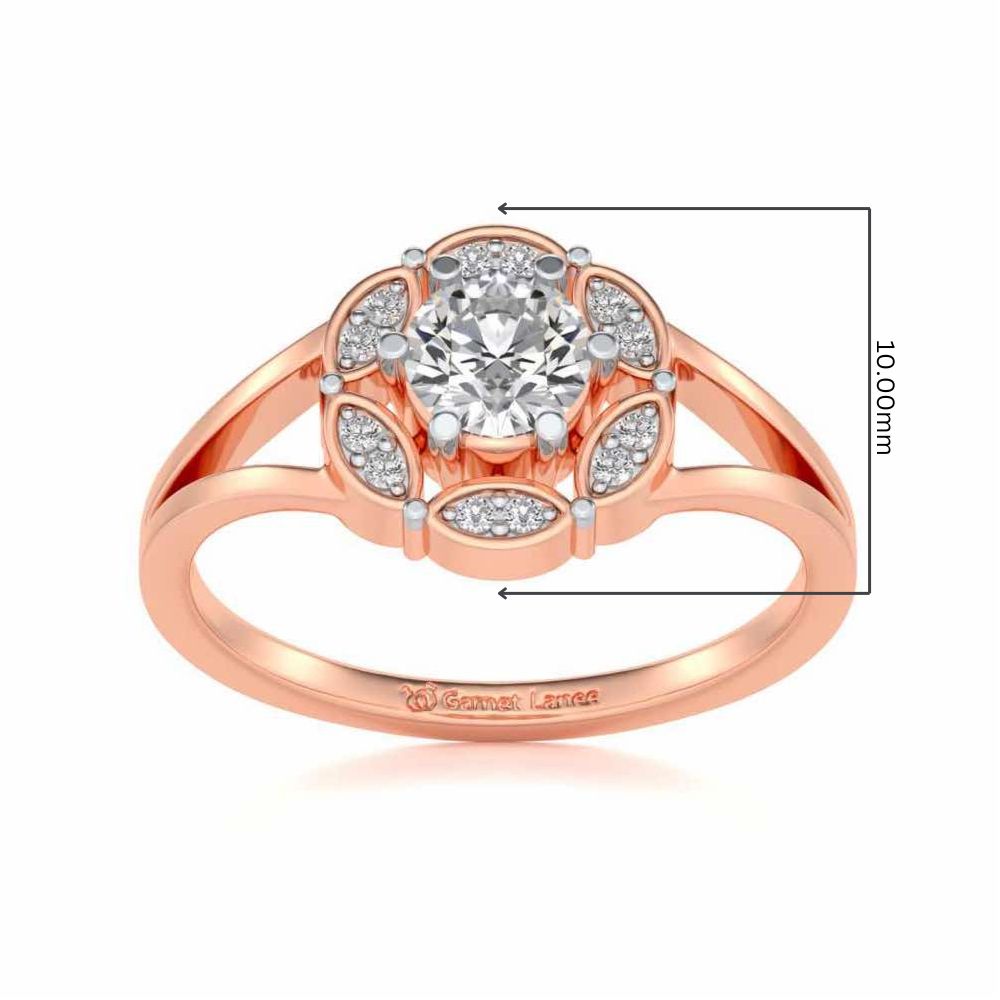 Wrapped Shine Silver Ring - Rose Gold - Image 5