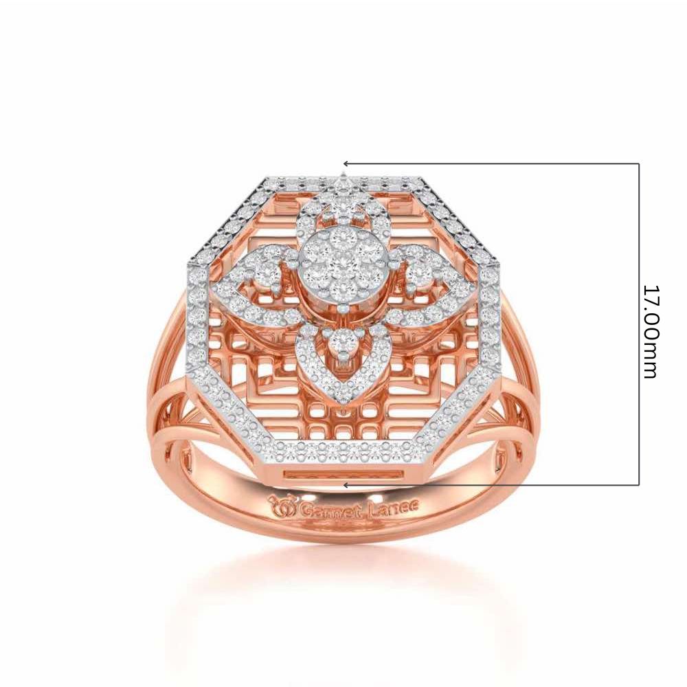 Polished Pinnacle Silver Ring - Rose Gold - Image 5