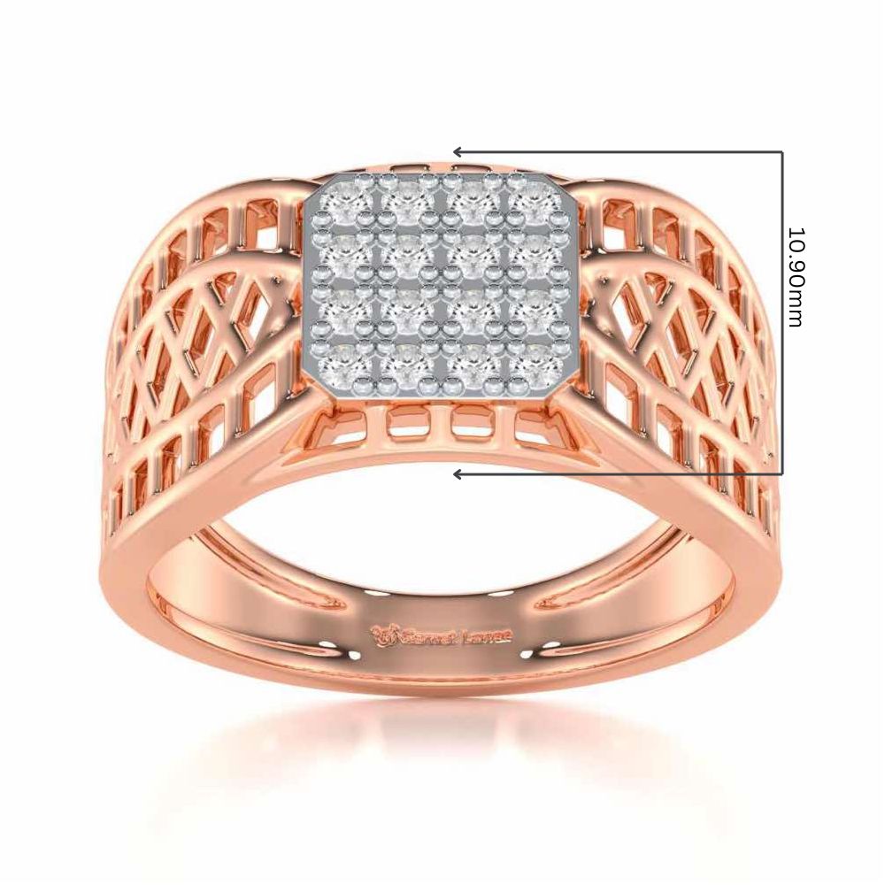 Sarankar Silver Ring For Men - Rose Gold - Image 5