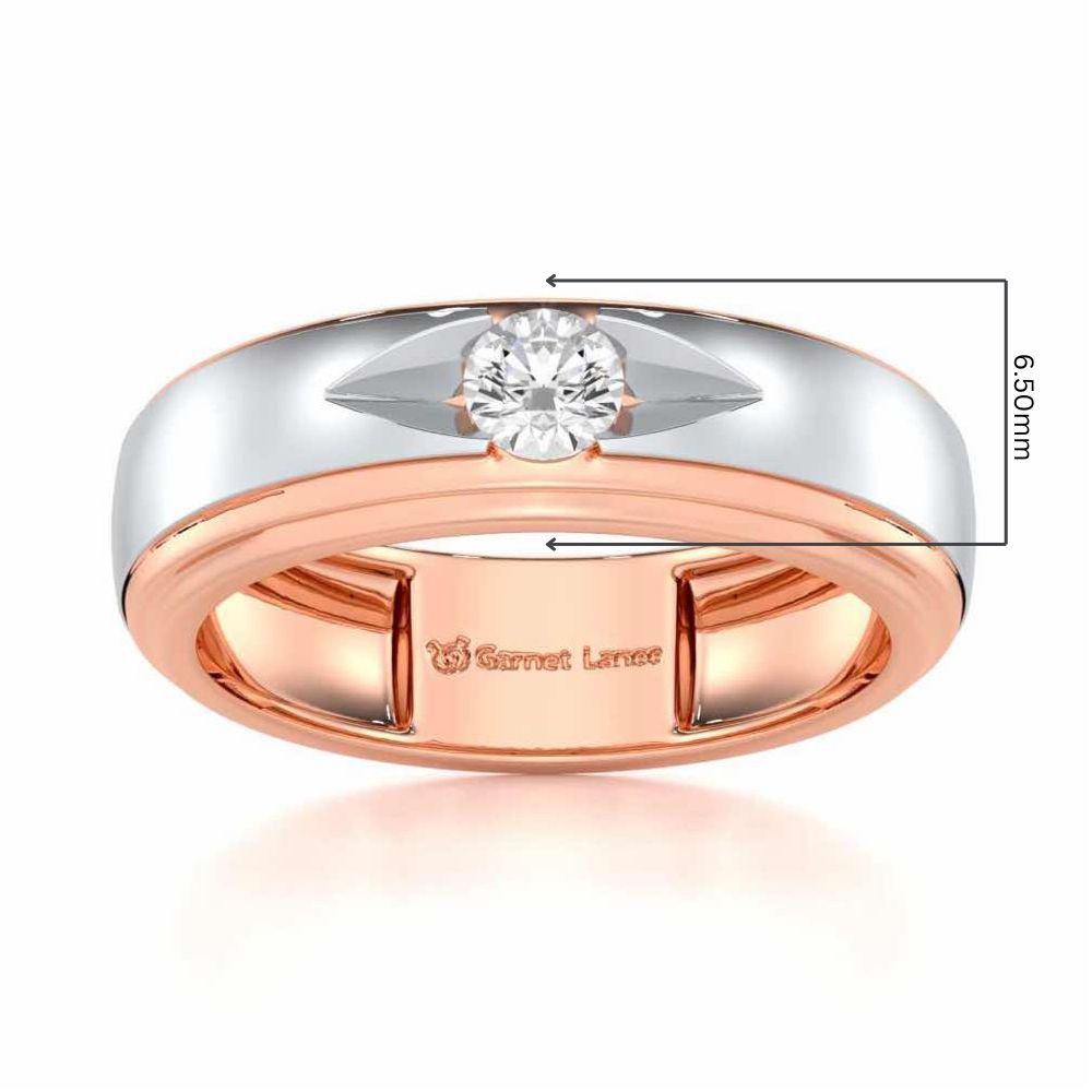 Eminent Stone Men Solitaire Ring - Rose Gold - Image 5