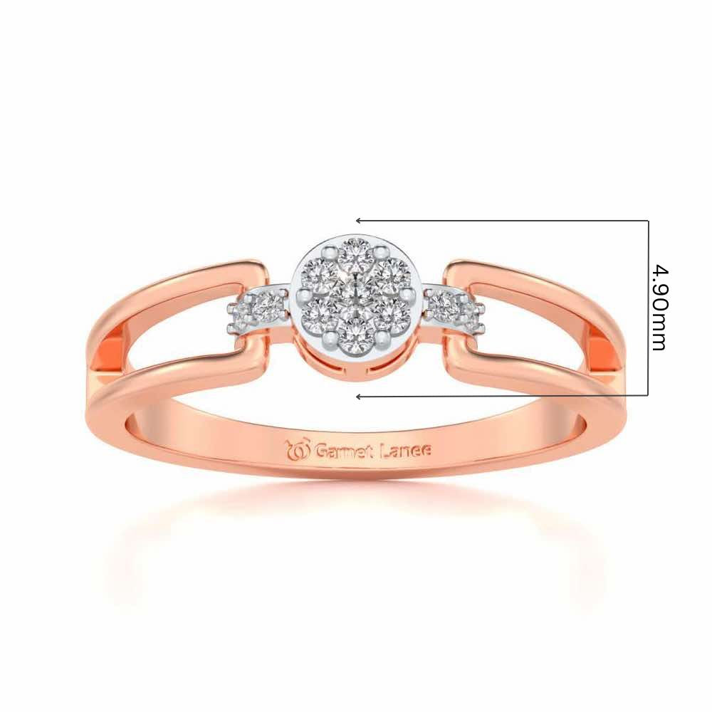 Aanakshi Silver Ring - Rose Gold - Image 5